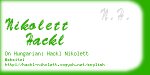 nikolett hackl business card